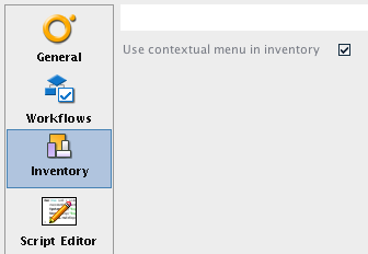 Set use contextual menu