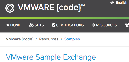 VMware CODE Sample Exchange